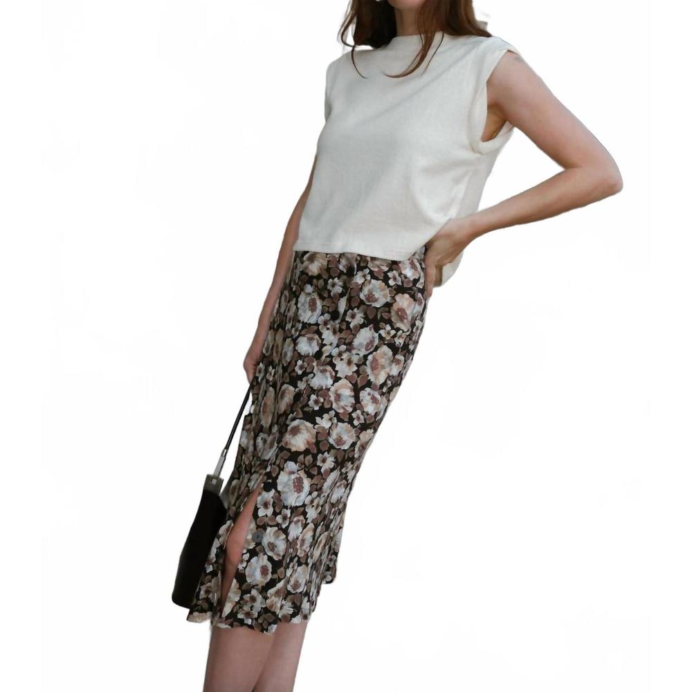 NEW NATION LTD mae rolled sleeve tank in cream - Picture 4 of 5